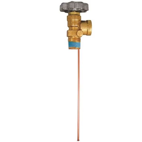 Service Valve 3/4 in. MNPT x F.Pol with 11.7 in. Diptube and Bleeder, No Relief Valve, Mec, Mfr#: ME9101D-11.7